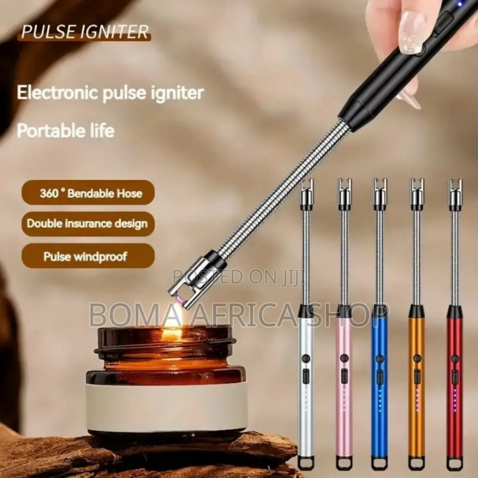 Rechargeable Arc Plasma Lighter for Gas Stove Windproof