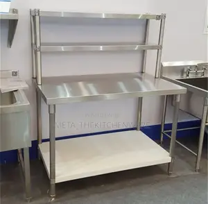 Photo - Commercial Working Table With Rack 1.5m