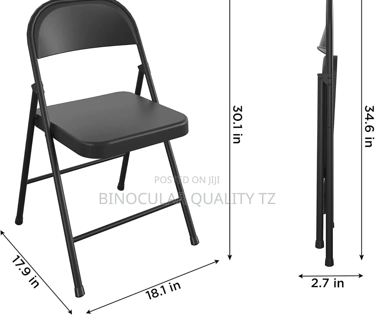 Black Metal Folding Chairs