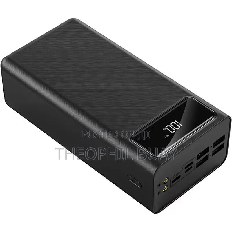 Power Bank Kubwa Black Rectangular (Kitofali) Uwezo 80000mah
