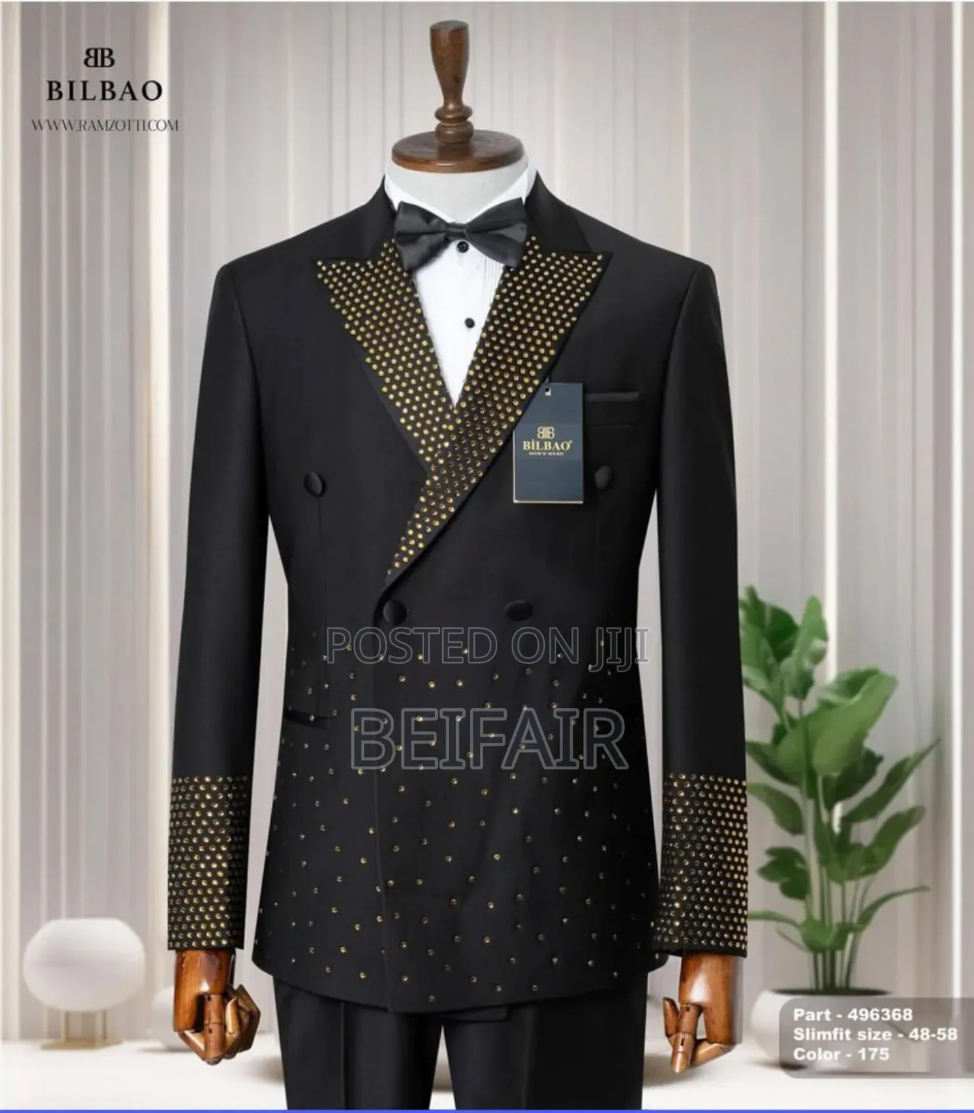 Black Suit | Gold Spots Suit