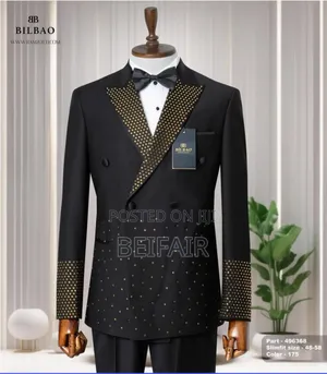 Black Suit | Gold Spots Suit