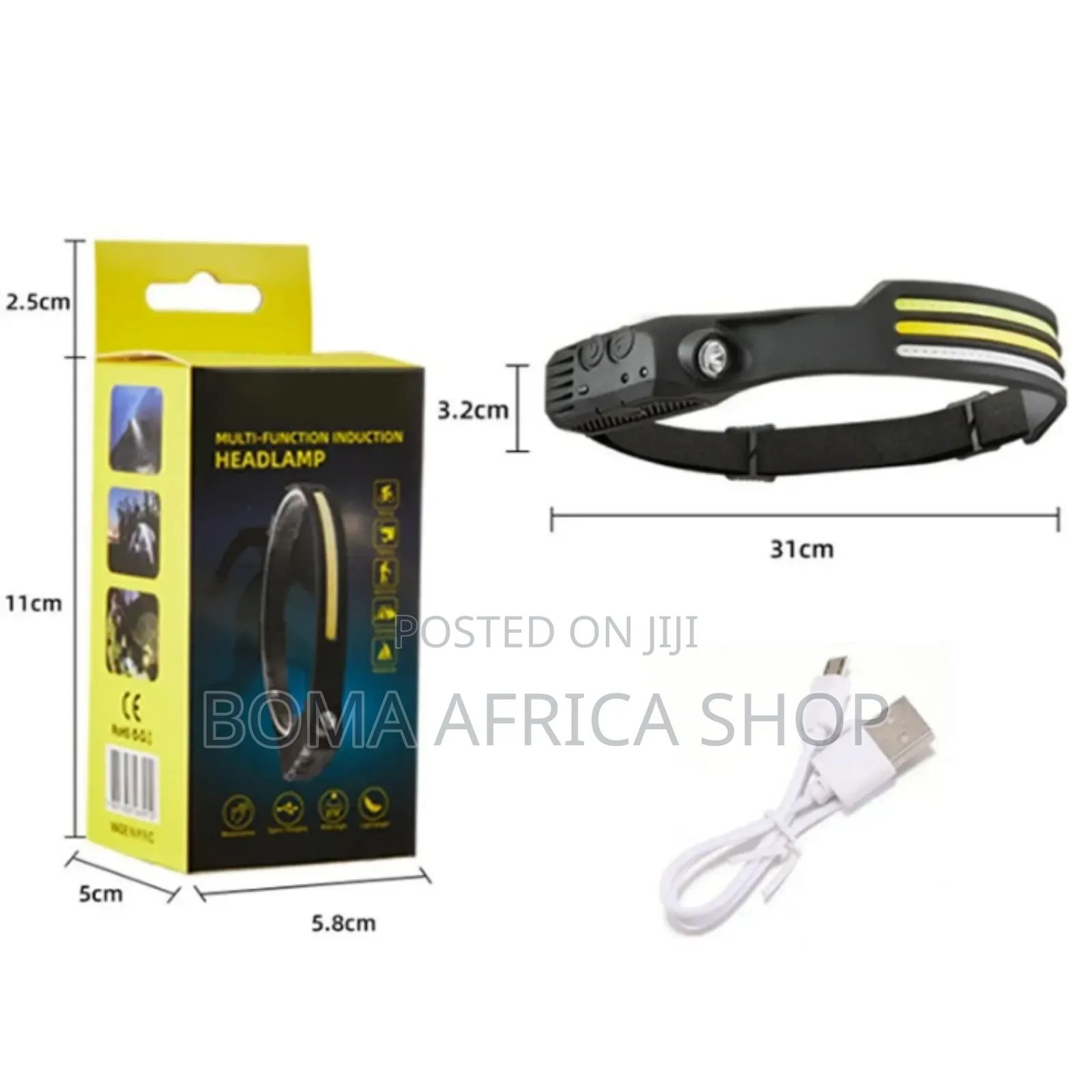 Outdoor Sensor Rechargeable Headlamp