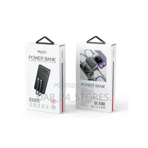 Power Bank (10000mah) With Usb C and Lightining Connector