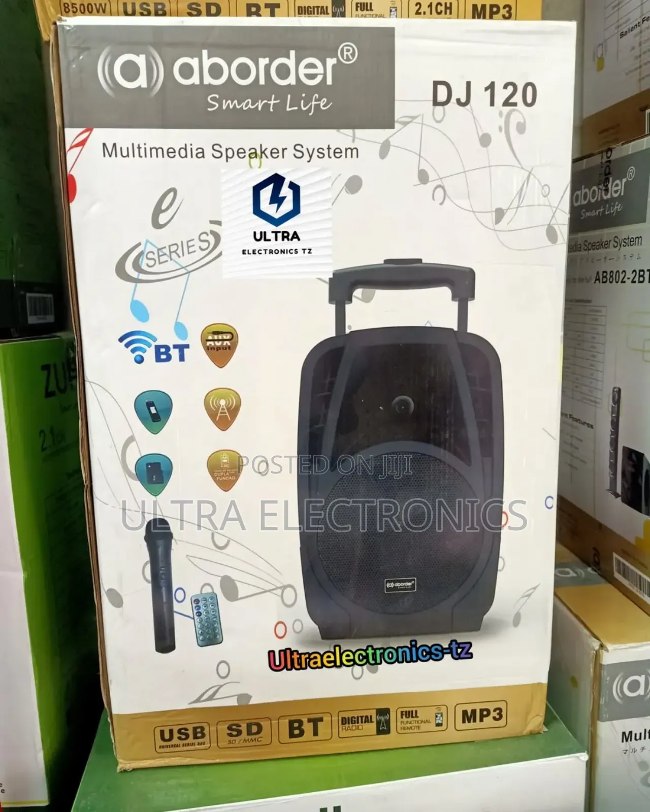 Aborder Multimedia Rechargeable Speaker  With Wireless Mic