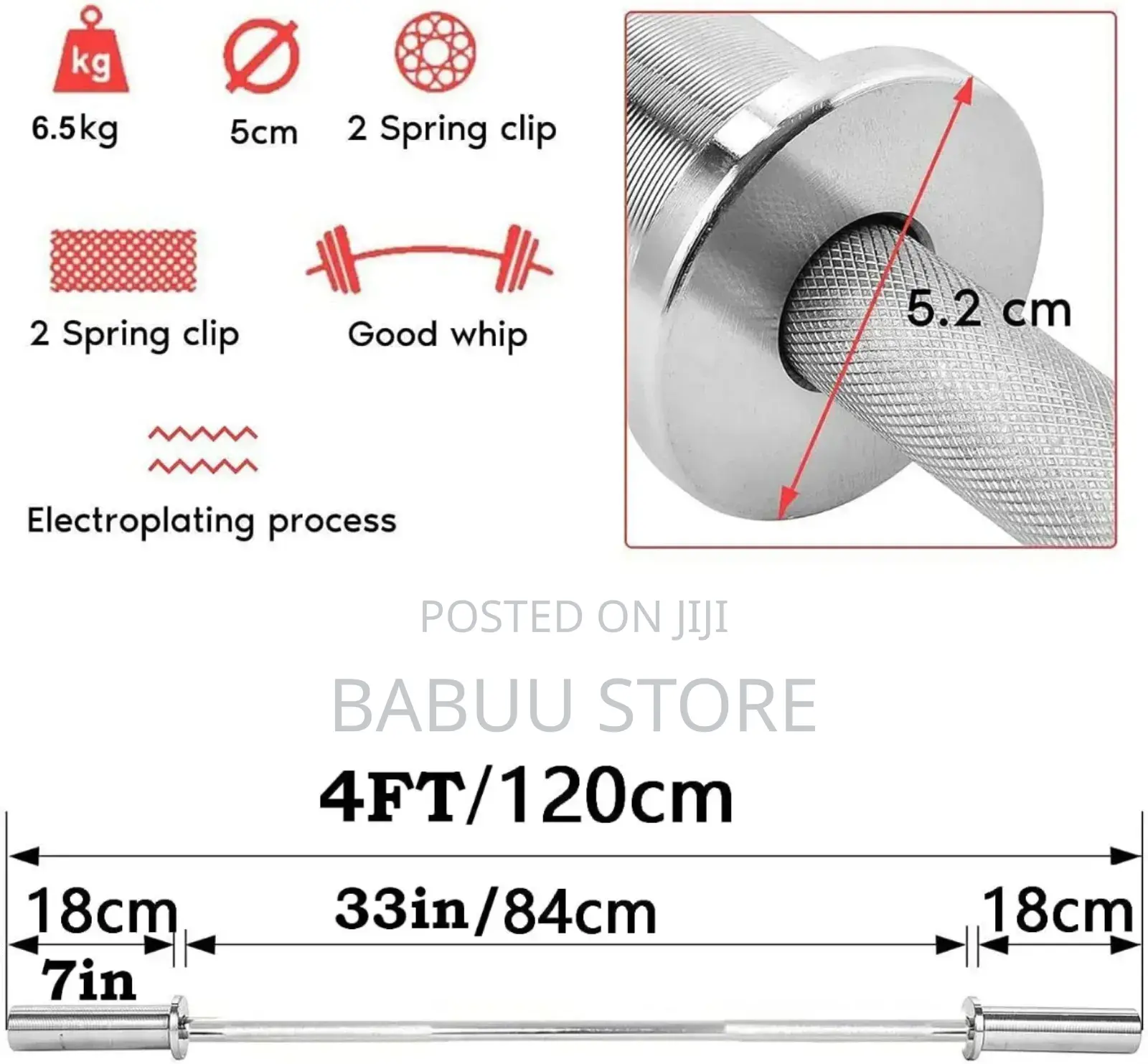 New Olympic Barbell Urefu