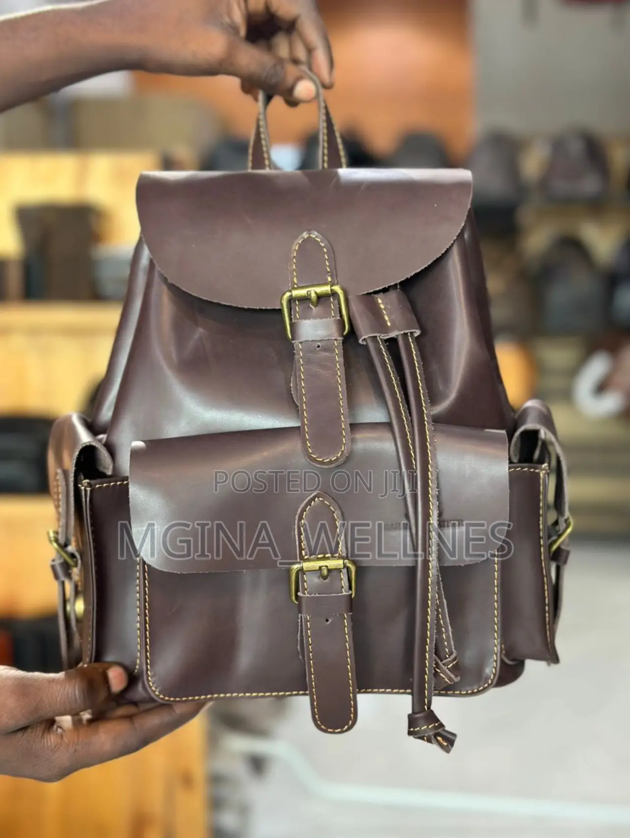 Crazyhorse Leather Backpack Bag
