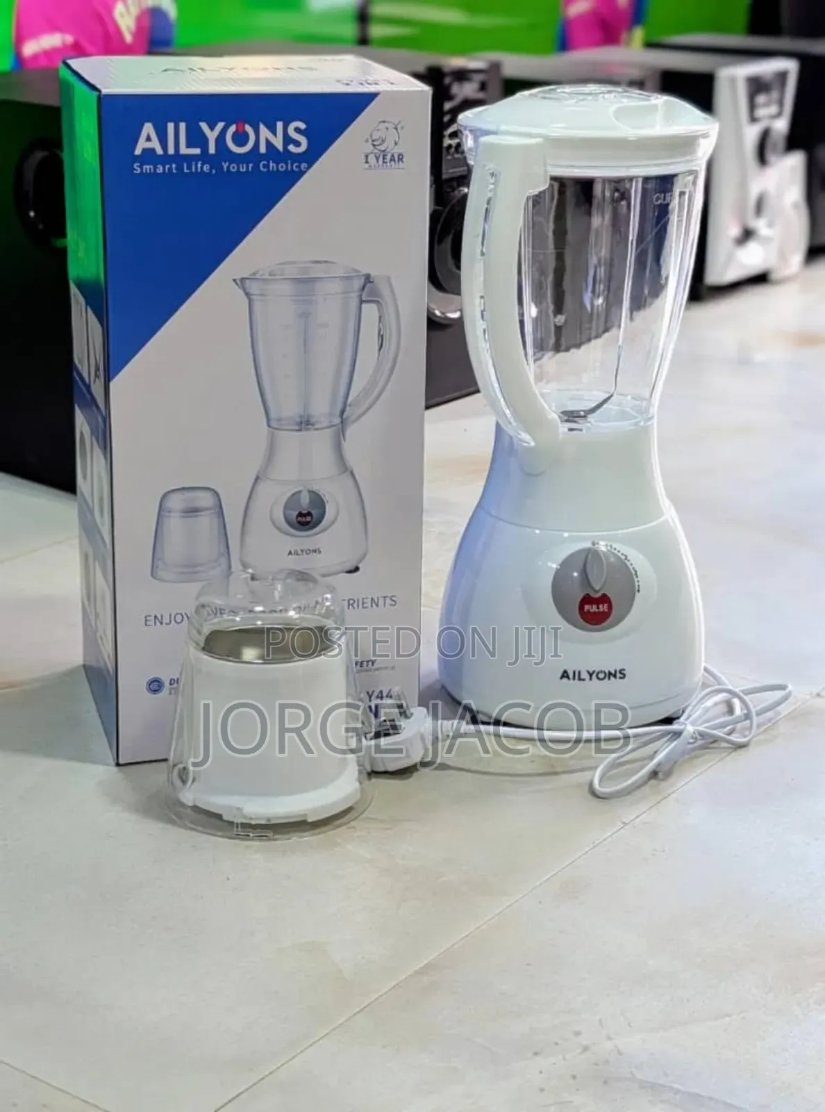 Ailyons 2-in-1 Blender and Grinder, Model Fy-Y44,