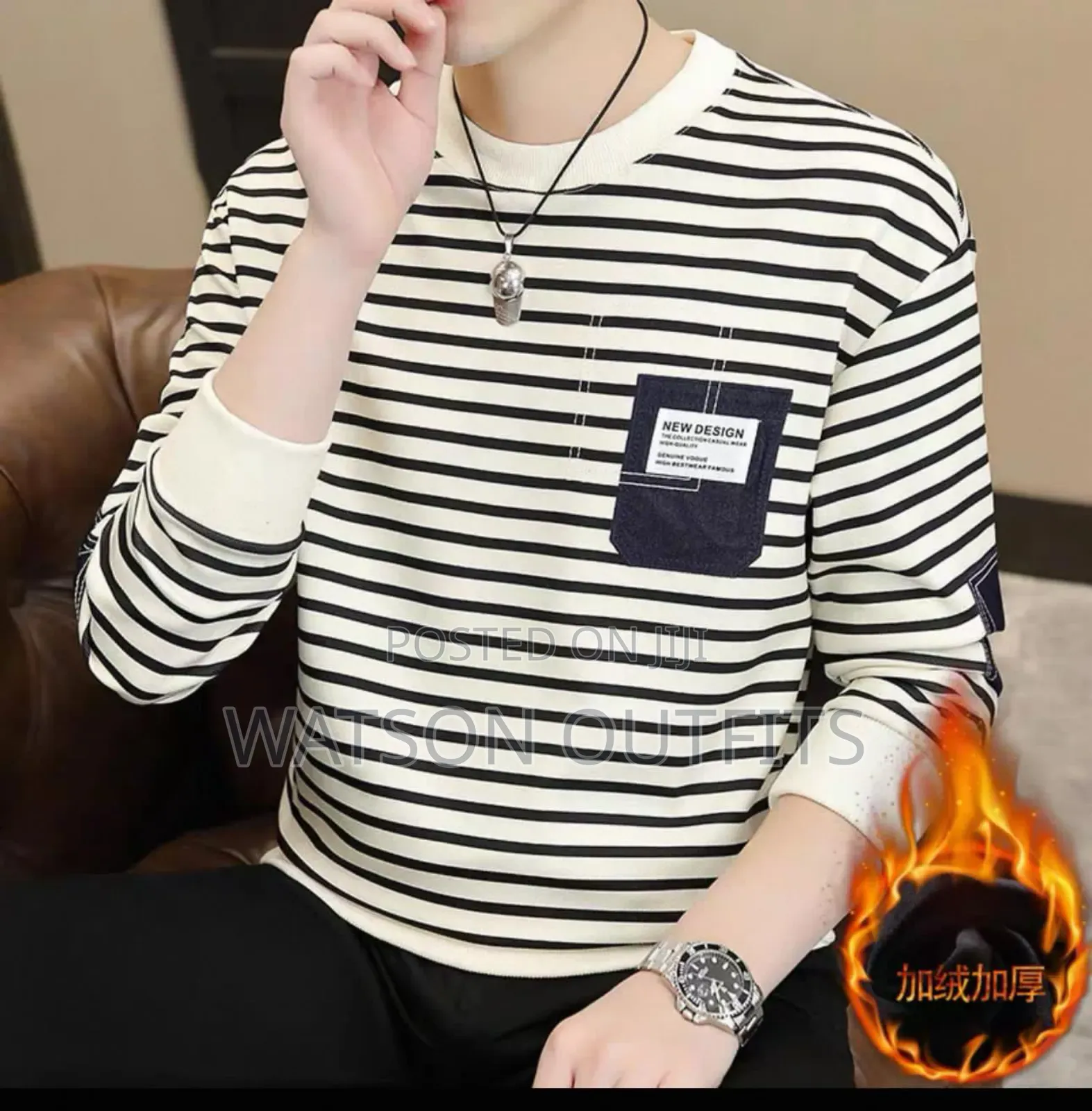 Sweta Round Collar,Unisex Na Original La Mistari