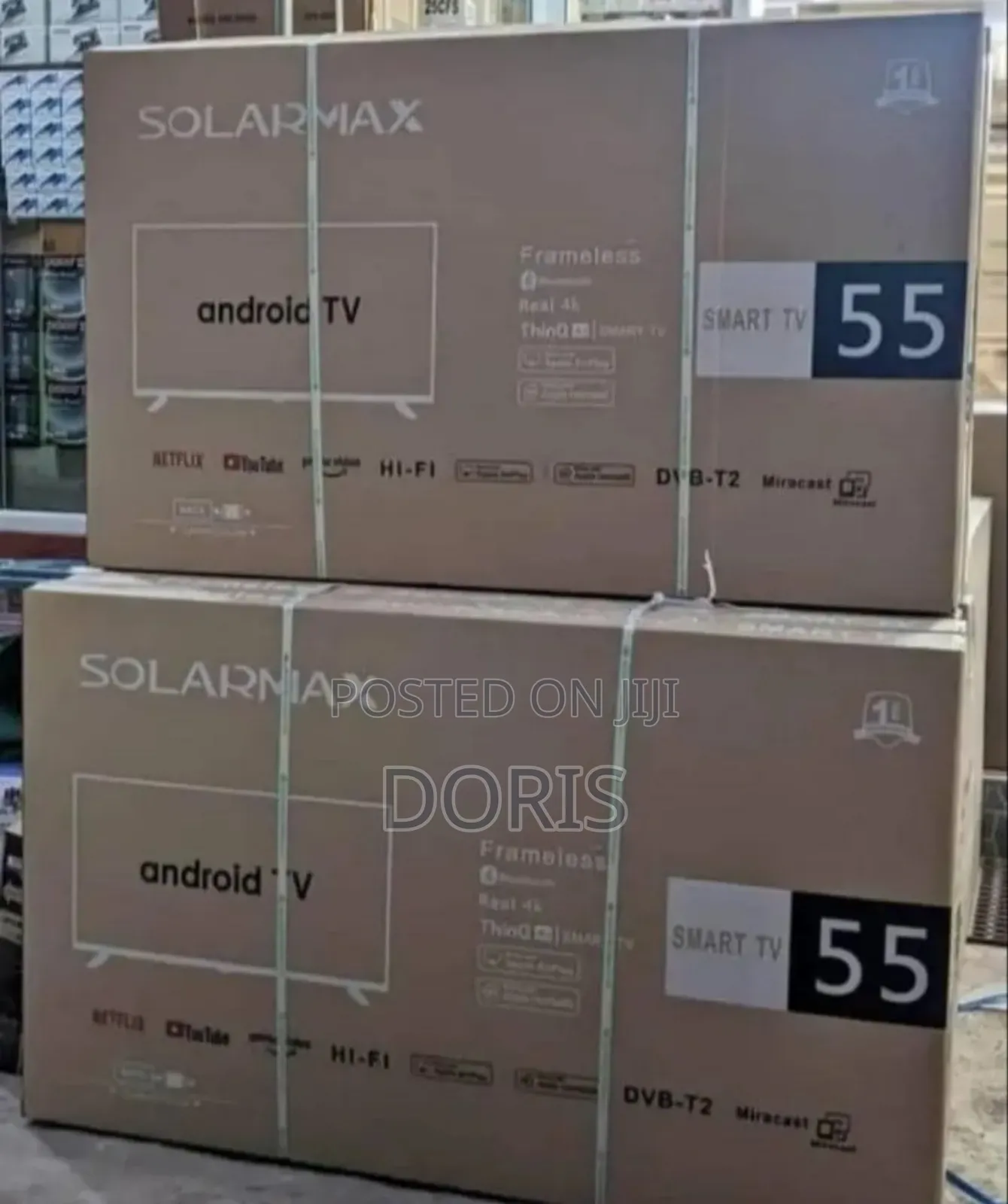 Brand New Solamax 55 Inch Smart,Frameless Tv for Sale