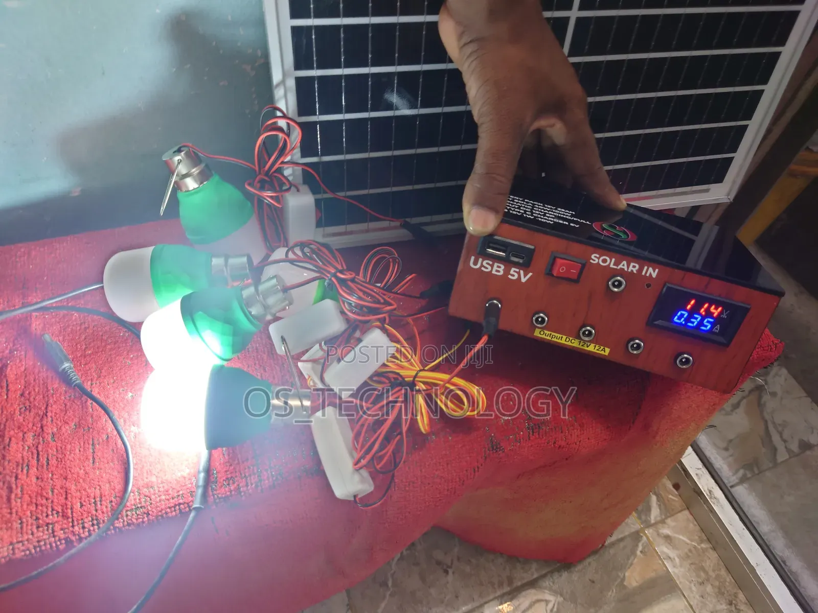 Full Panel 40w, Lithium Battery 25ah,Usb,Type C Na Taa Tano.