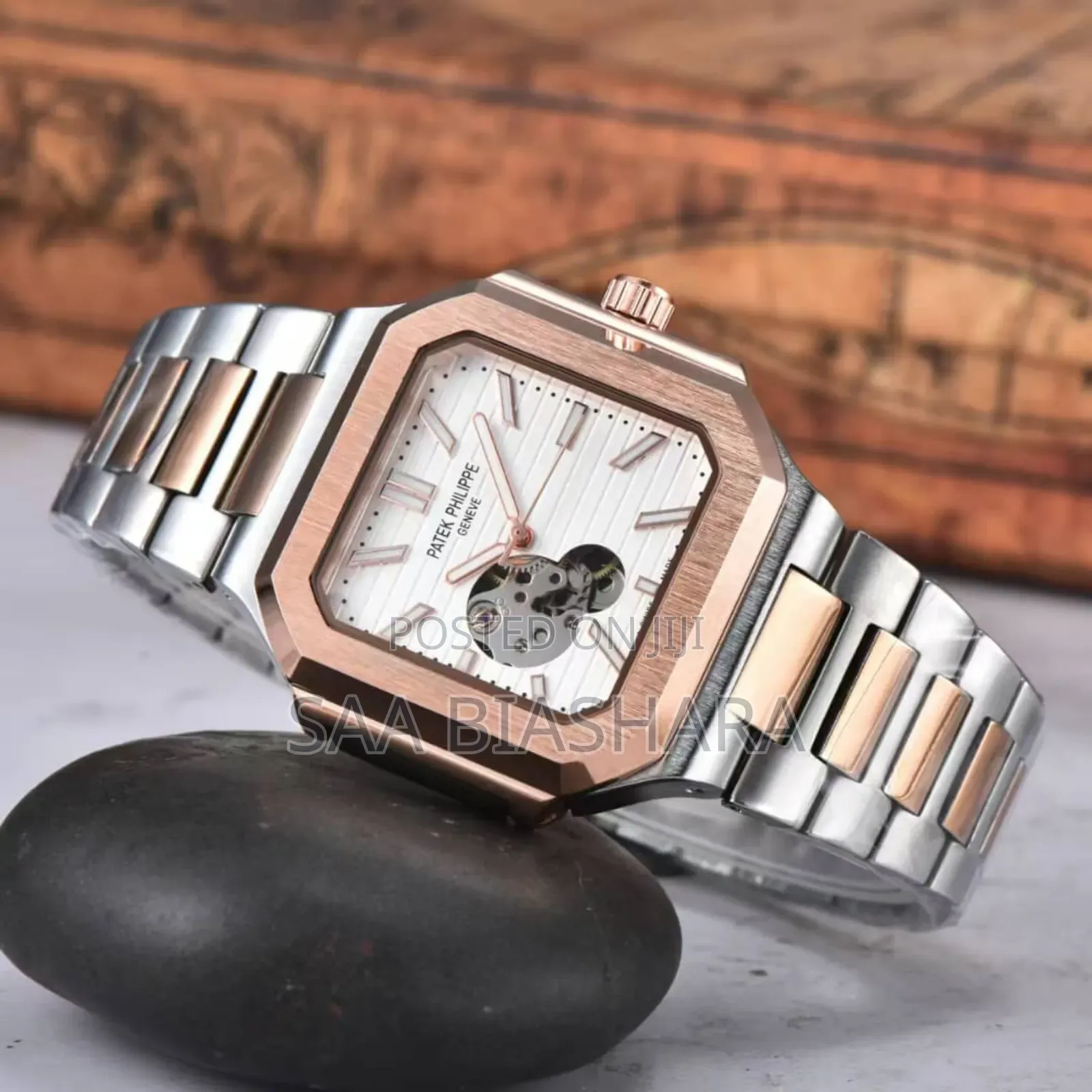 Pattek Phillipe Bw 985 Rose Gold Silver and White Original