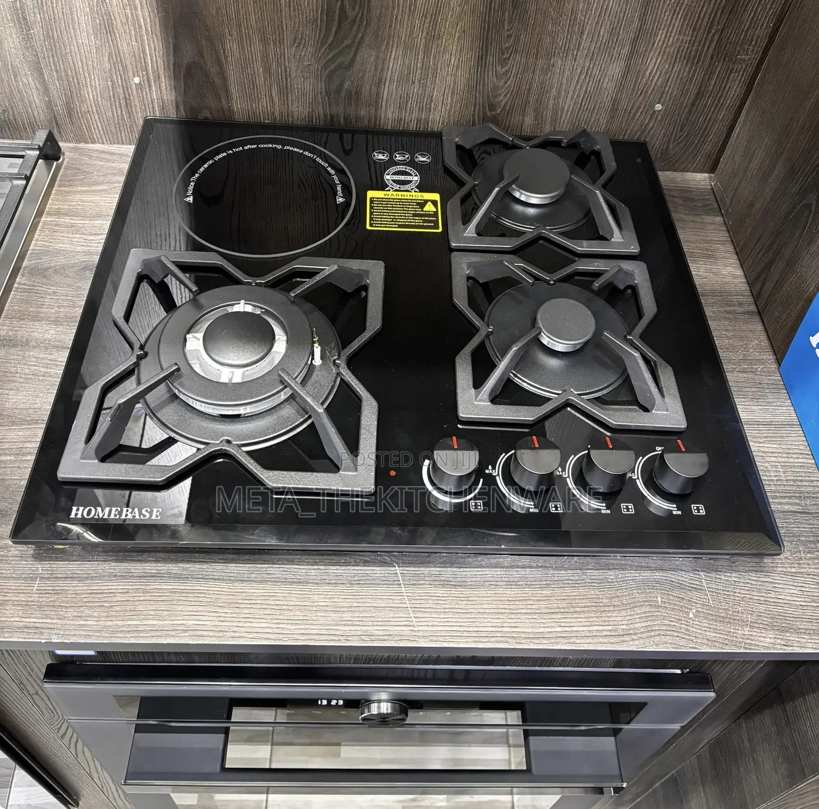 Homebase Cooker 3 Gas 1 Electric Hob
