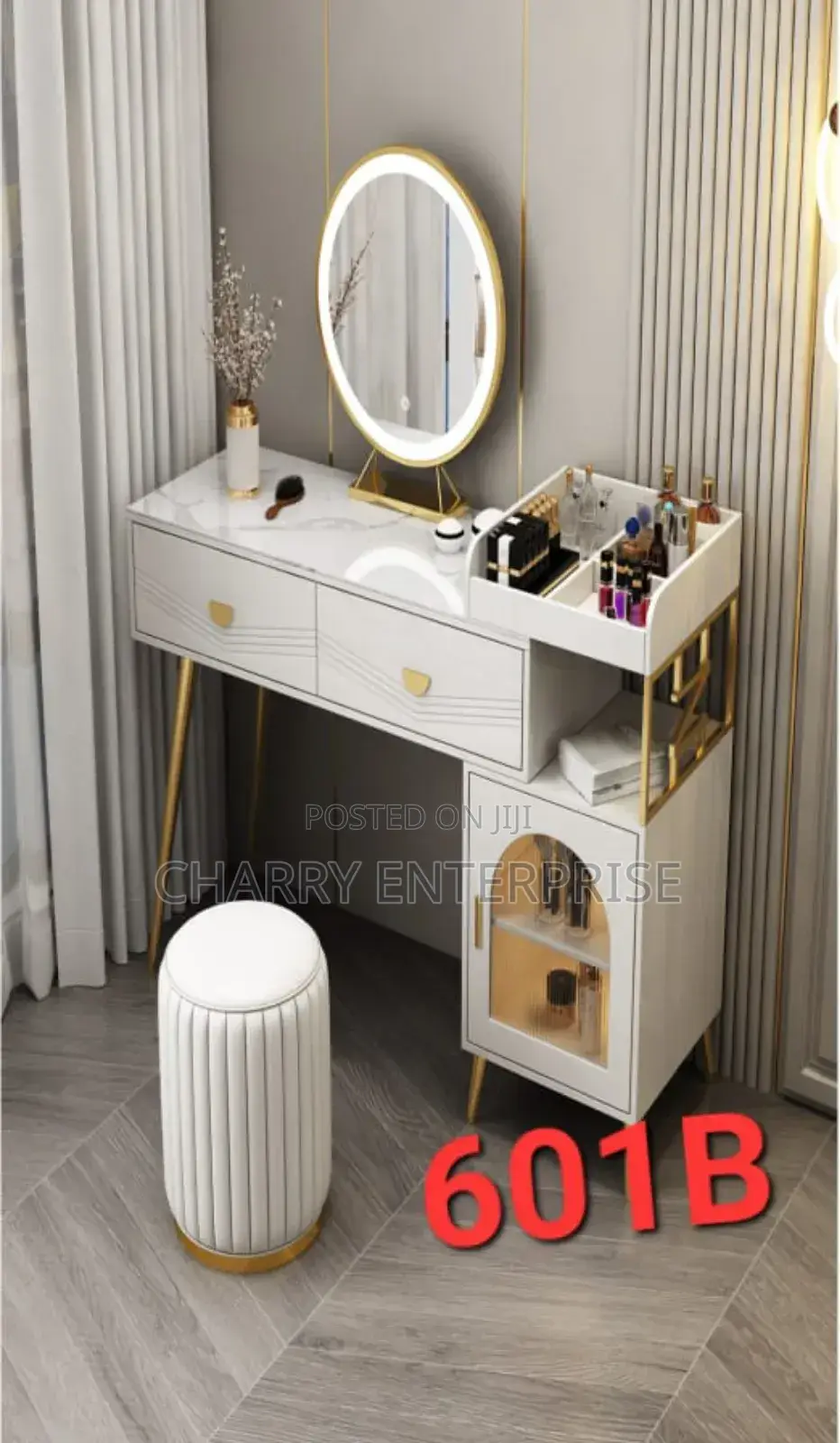 Modern Luxury Makeup Table or Dressing Table With a Stool