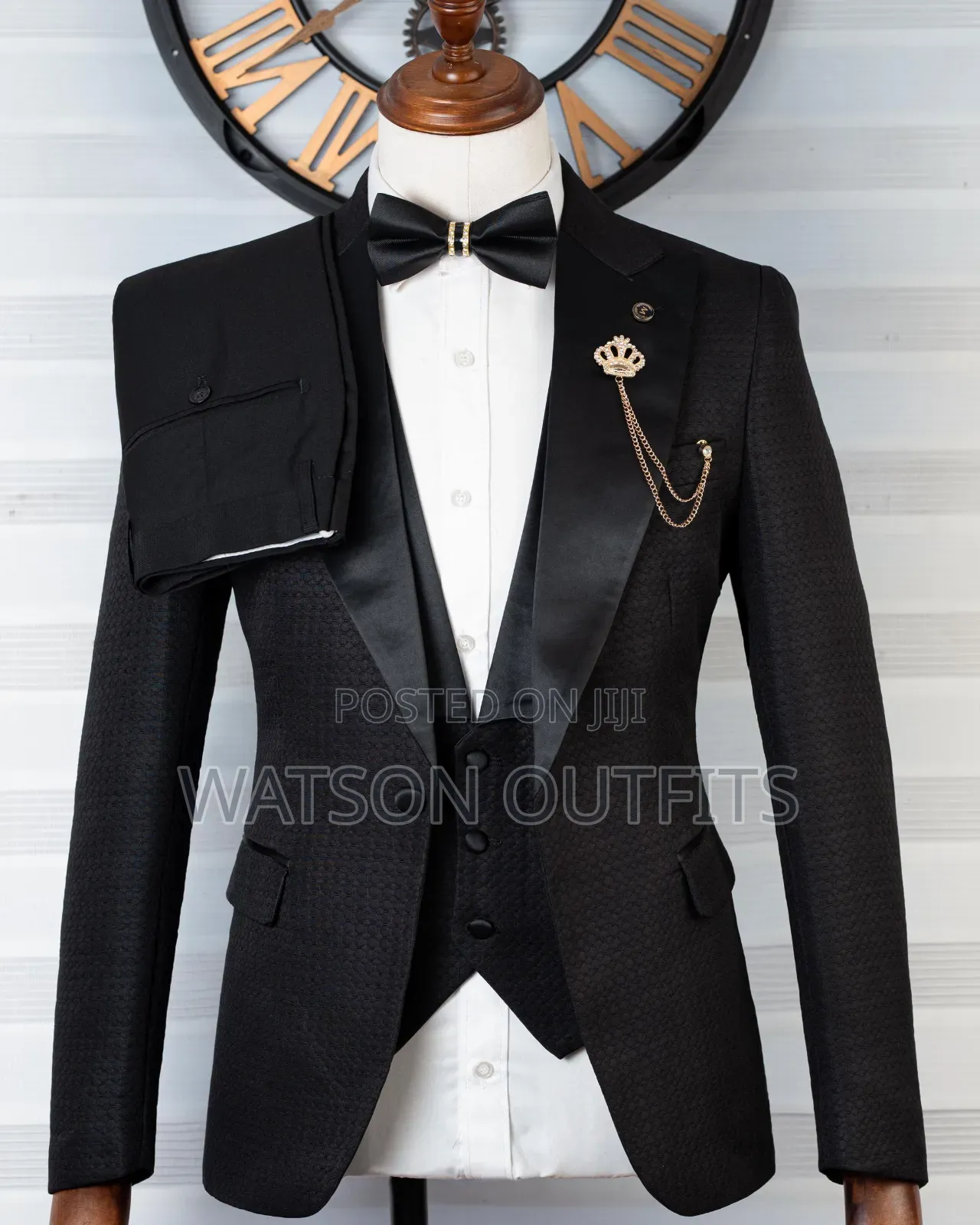 Suti Nyeusi Ya 3pcs Ready Made Suitable for Wedding