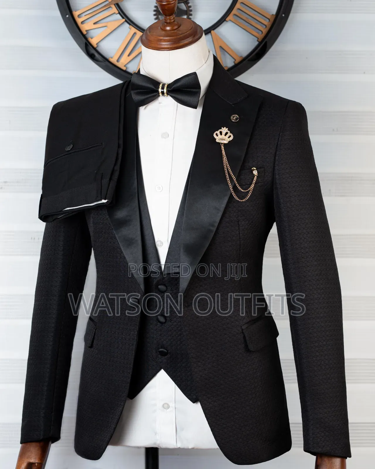 Suti Nyeusi Ya 3pcs Ready Made Suitable for Wedding
