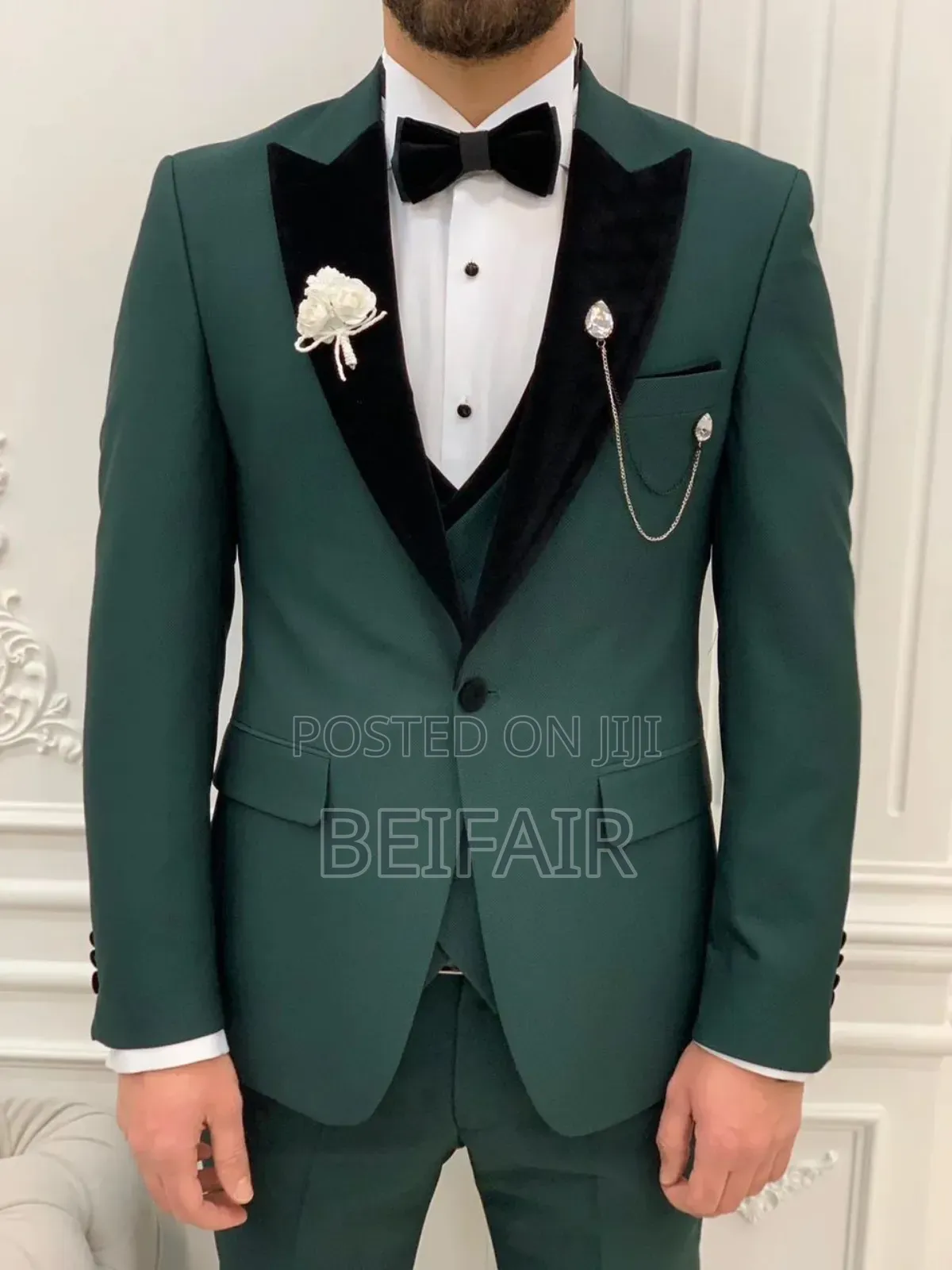 Green and Black Mix Suit