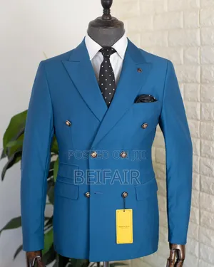 Double Breasted Blue Suit for Men