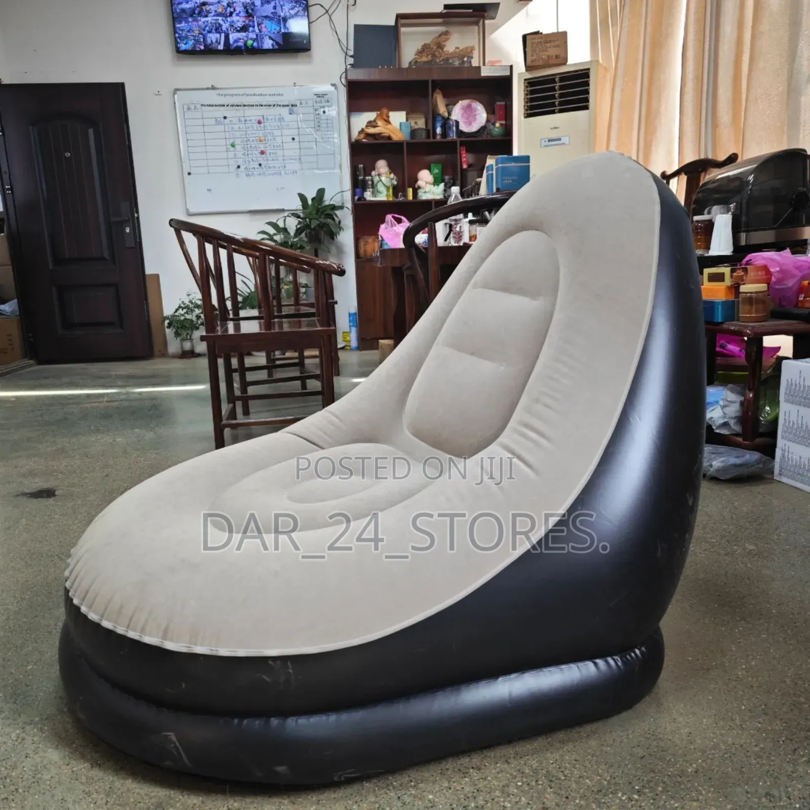 Lazy Air Sofa With Stool.