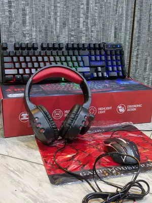 4 in 1 Gaming Keyboard, Mouse, Headset Mouse Pad