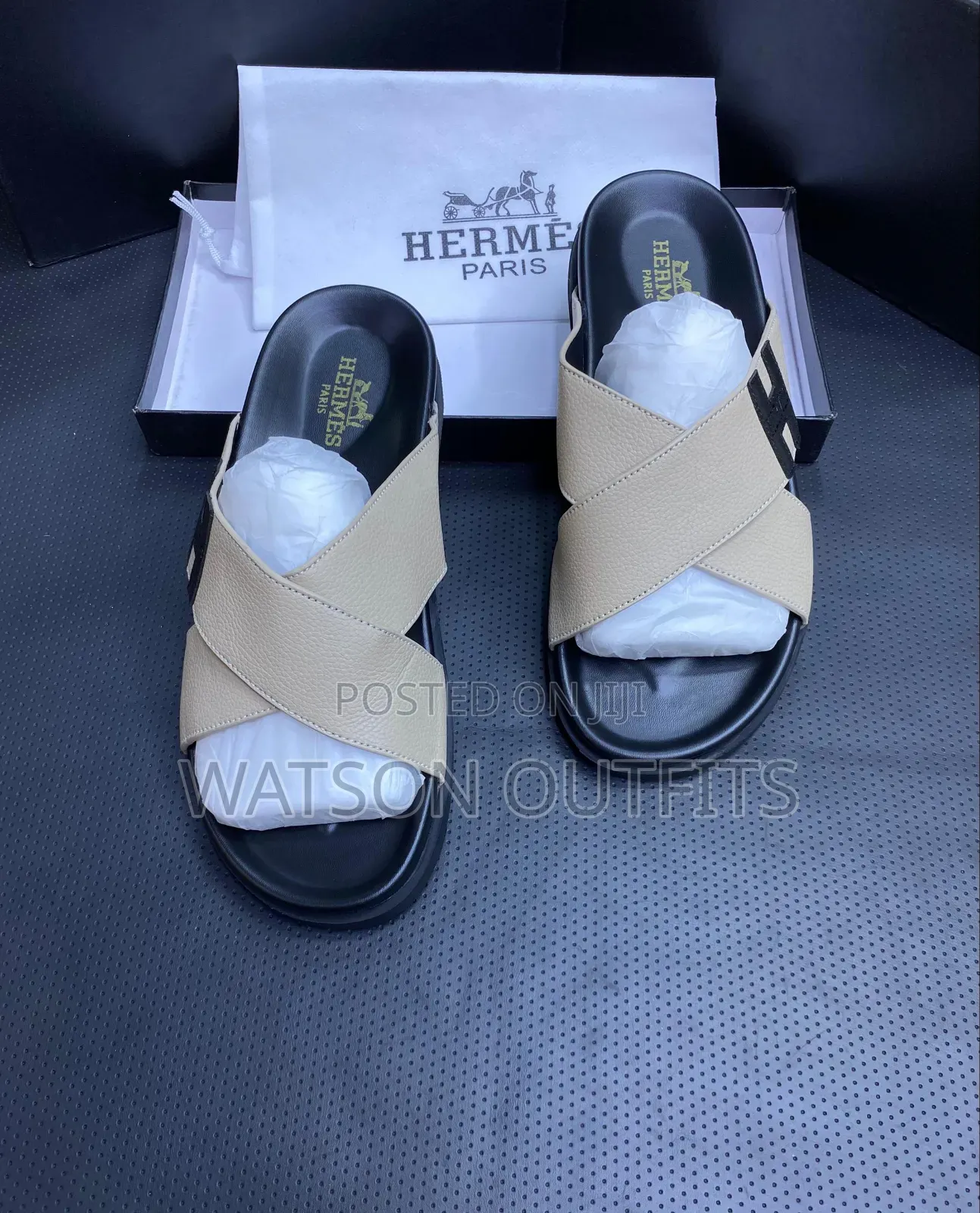Men's Leather Sandals Original Za H Yenye Maana Hermes