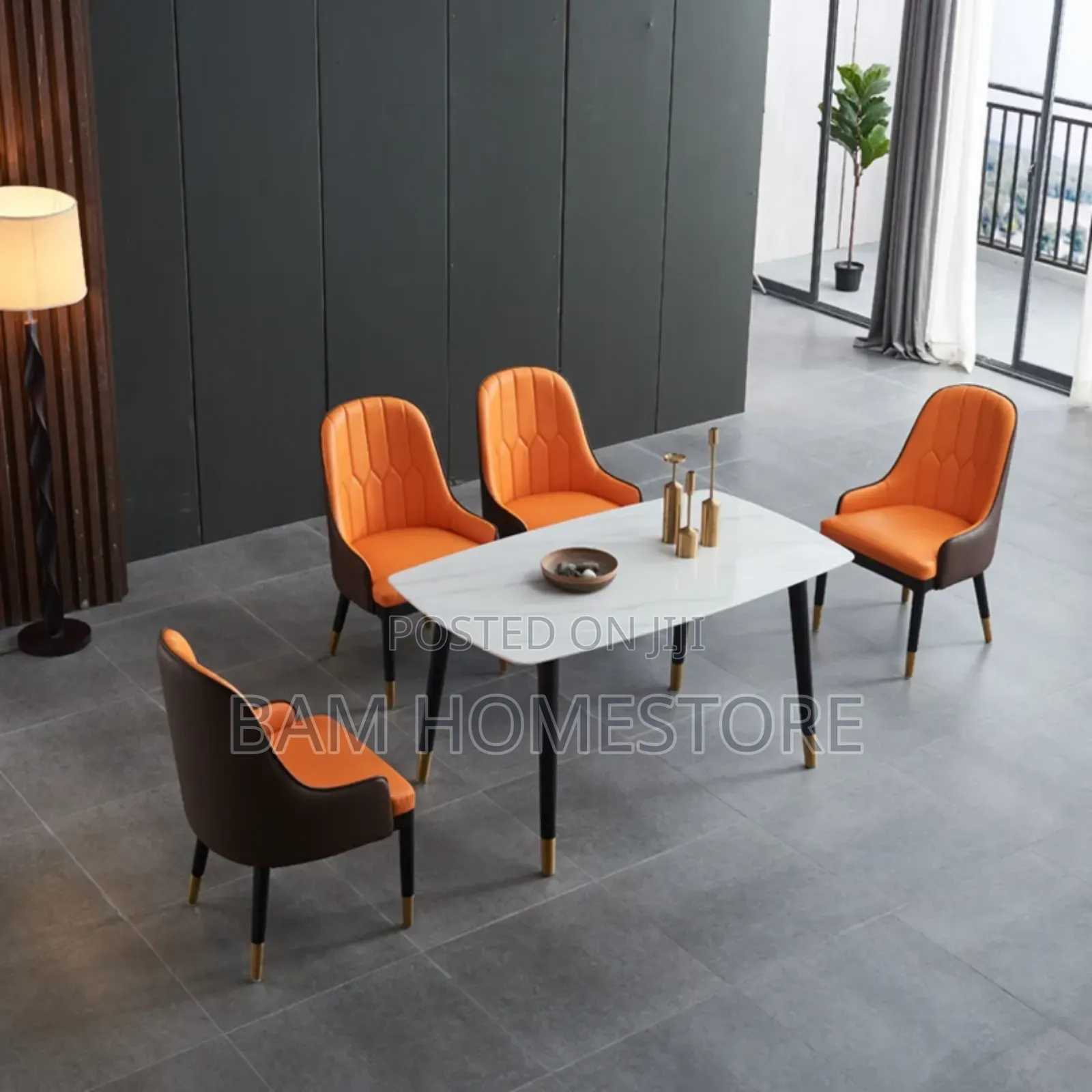 Elegant Dining Set ( Marble Table+ 4 Chairs)