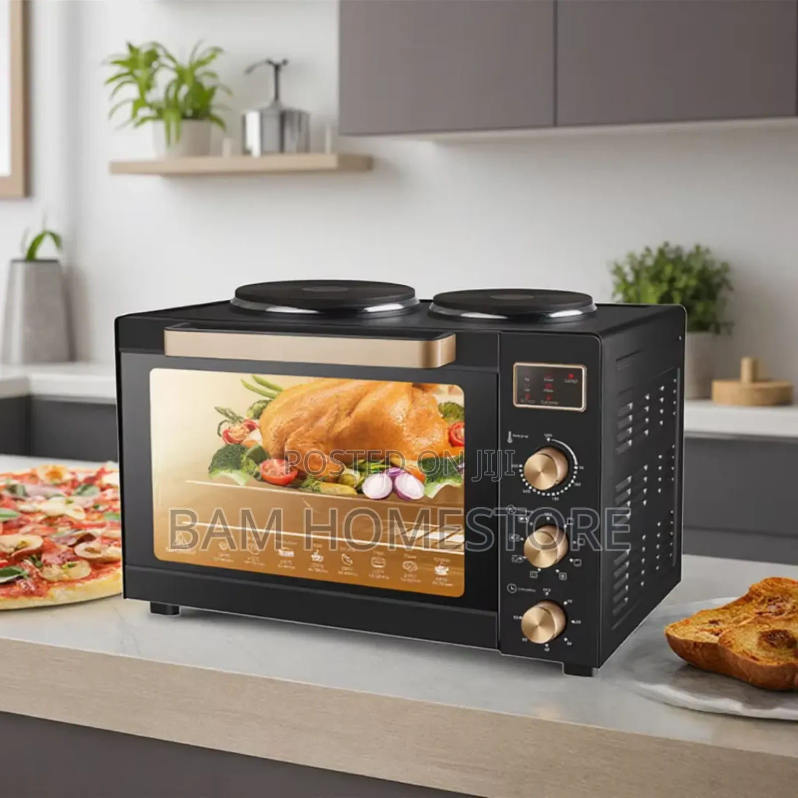 Oven 30l With 2 Cooking Plates