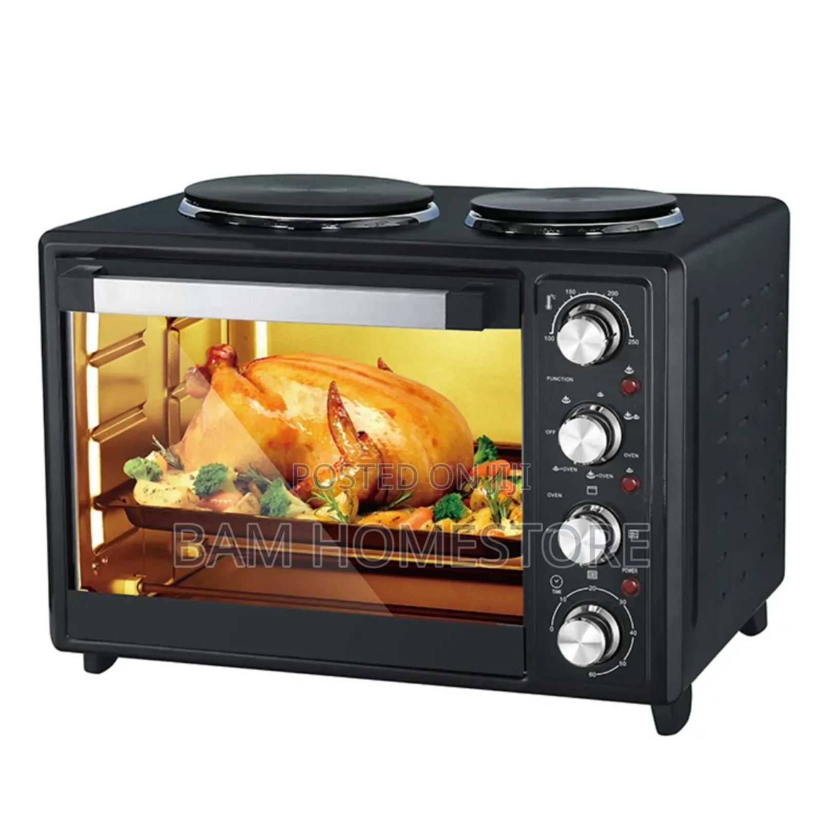 Oven 30l With 2 Cooking Plates