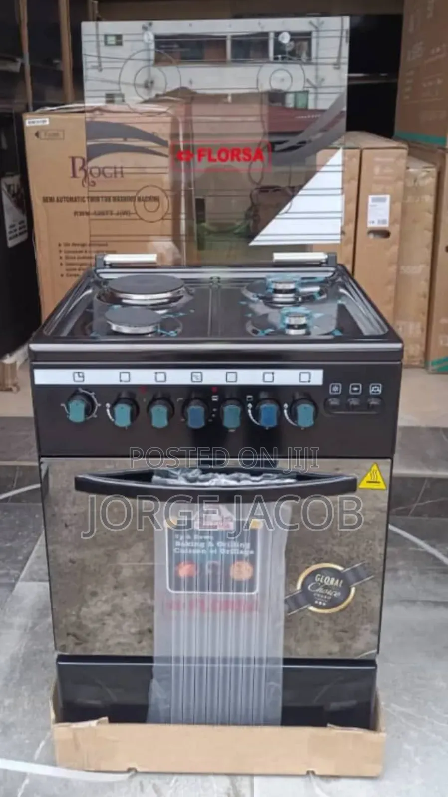 Florsa 60x60cm Cooker,With Both Gas and Electric Burners