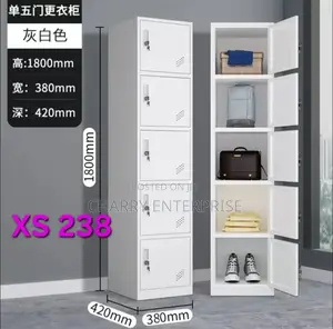 Five Doors Metal Locker/ Cabinet for Office, Schools and Gym