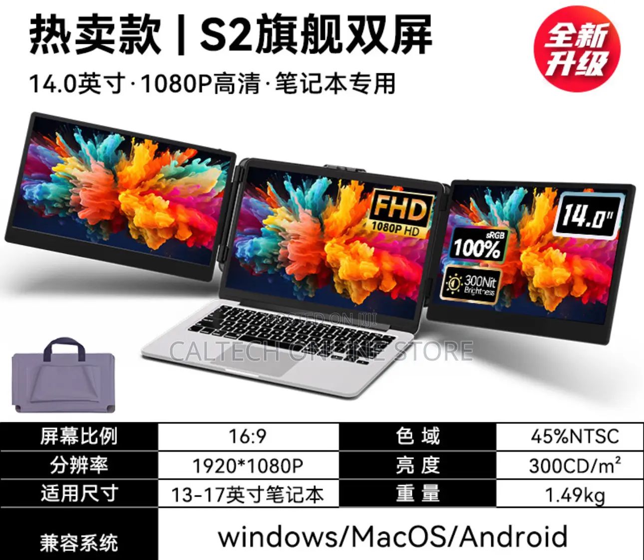 Portable Dual-Screen Monitor