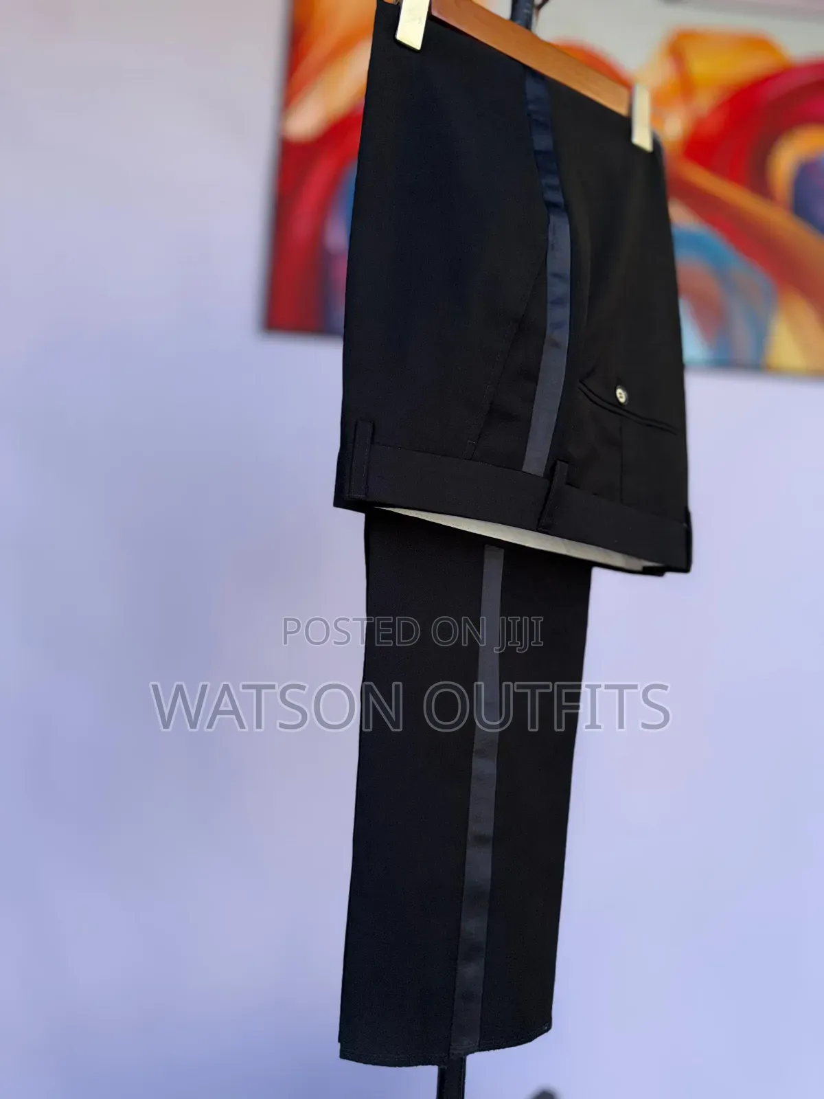 Men's Light Green Suits With Black Valveted Pants Original