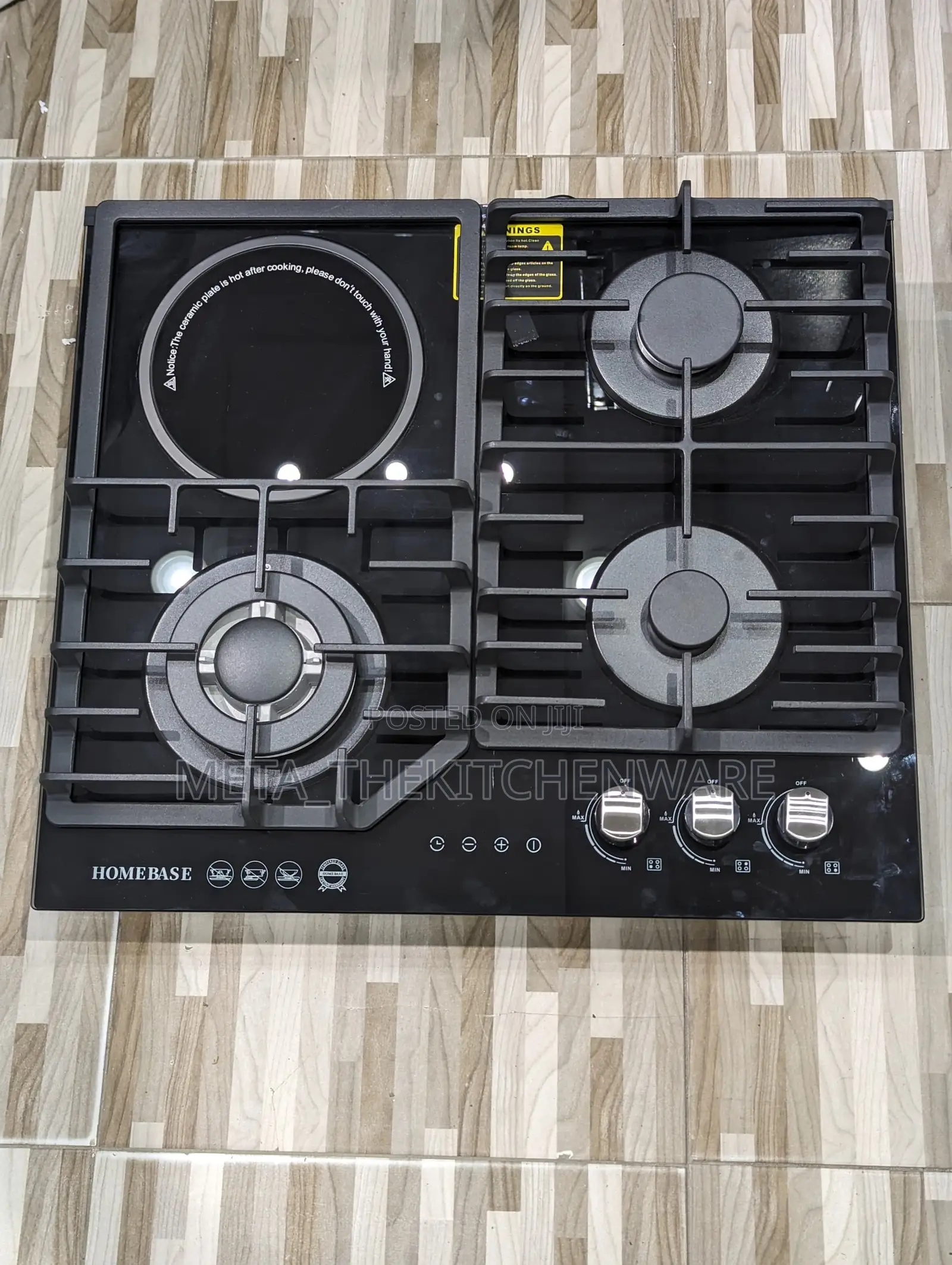 Homebase Built in Cooker 3 Gas 1 Ceramic Hot Plate