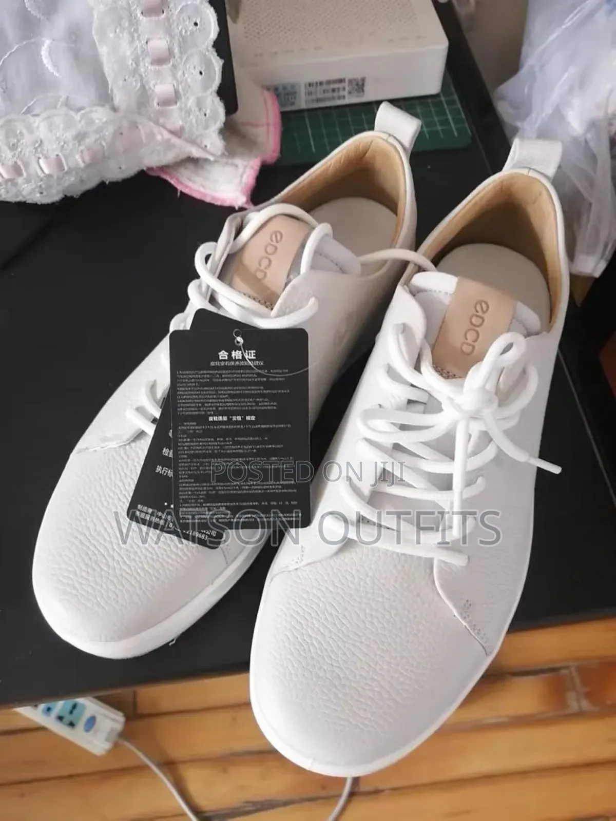 Men's White Leather Materials Shoes From Turkey