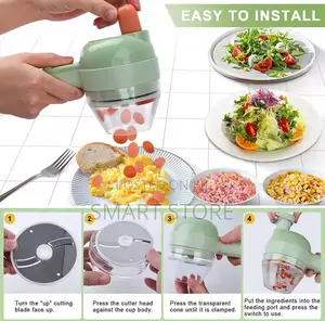5 In1 Electric Vegetable Cutter Set Portable Rechargeable
