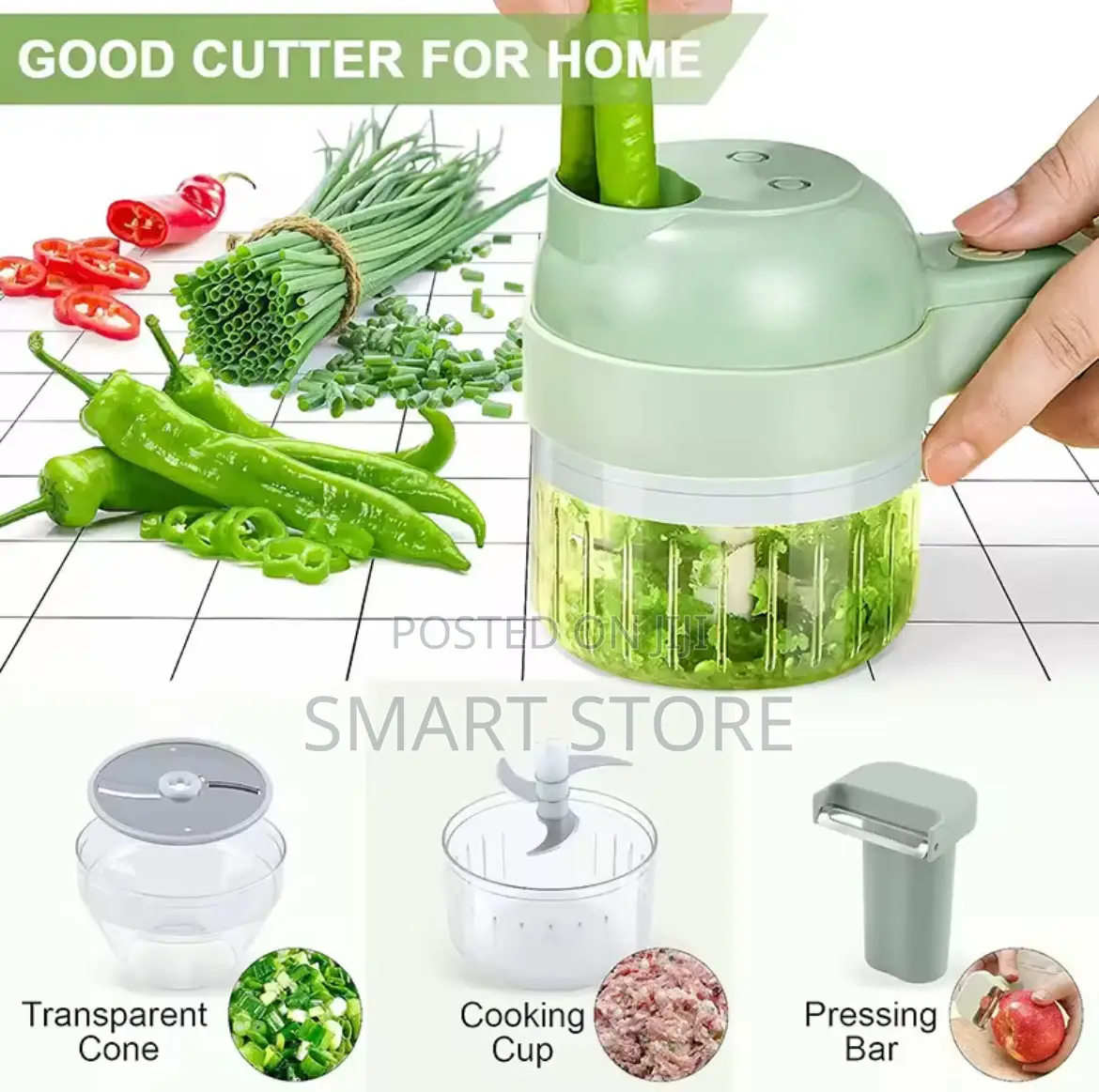 5 In1 Electric Vegetable Cutter Set Portable Rechargeable