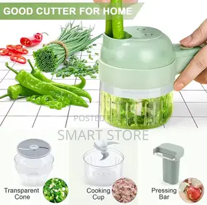 5 In1 Electric Vegetable Cutter Set Portable Rechargeable