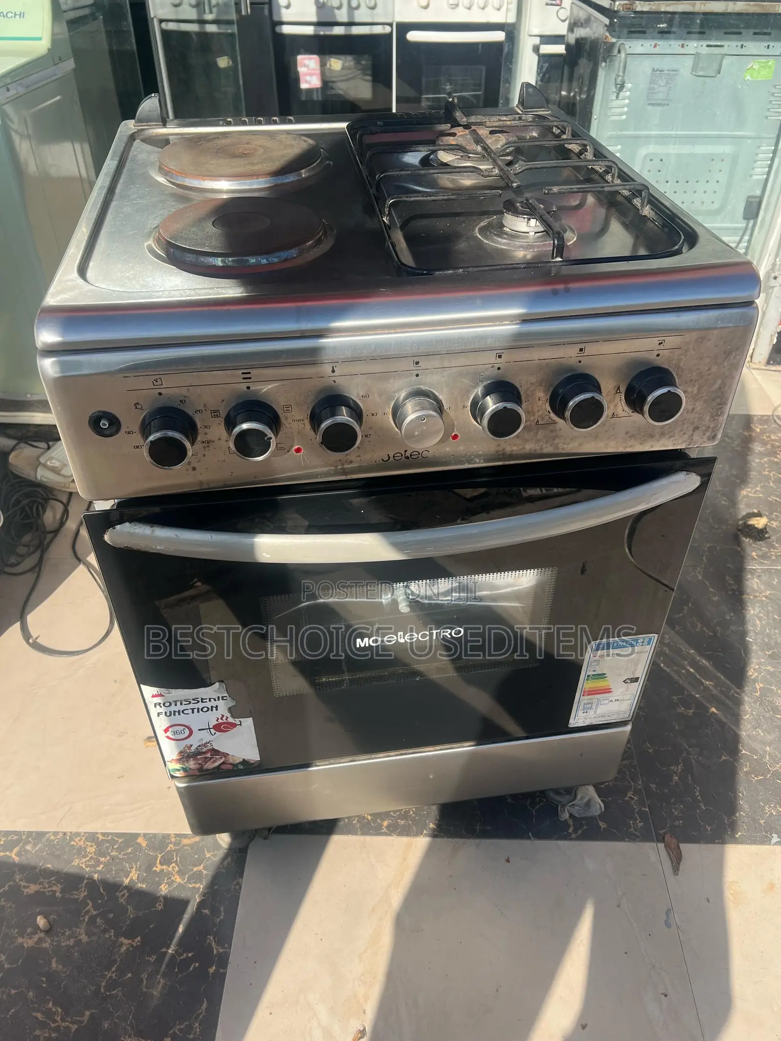 Cooker Plate Mbili Gas Mbili Umeme Oven Umeme Used Clean