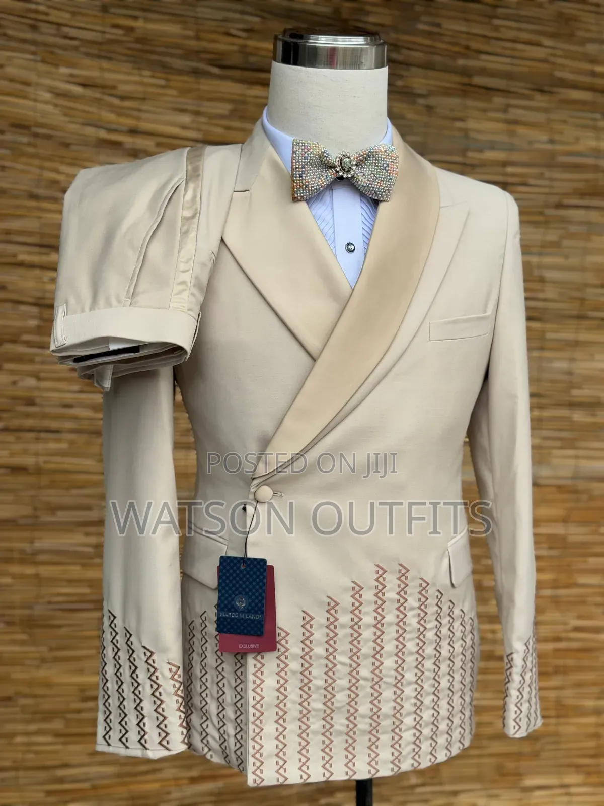 Men's Cream Colour 2 PCS Suits