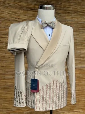 Men's Cream Colour 2 PCS Suits