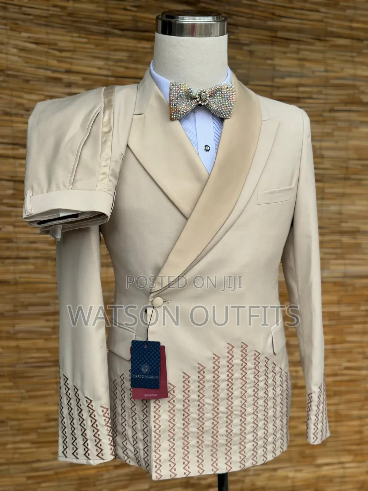 Men's Cream Colour 2 PCS Suits
