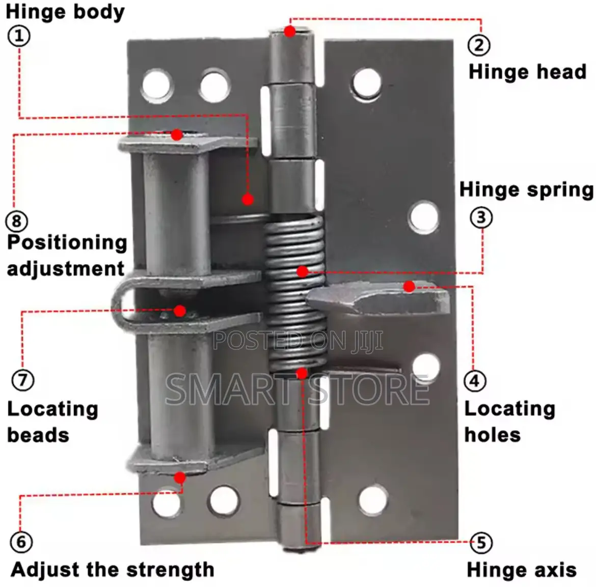 Heavy-duty 4-inch Invisible Door Spring Hinge