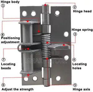 Heavy-duty 4-inch Invisible Door Spring Hinge