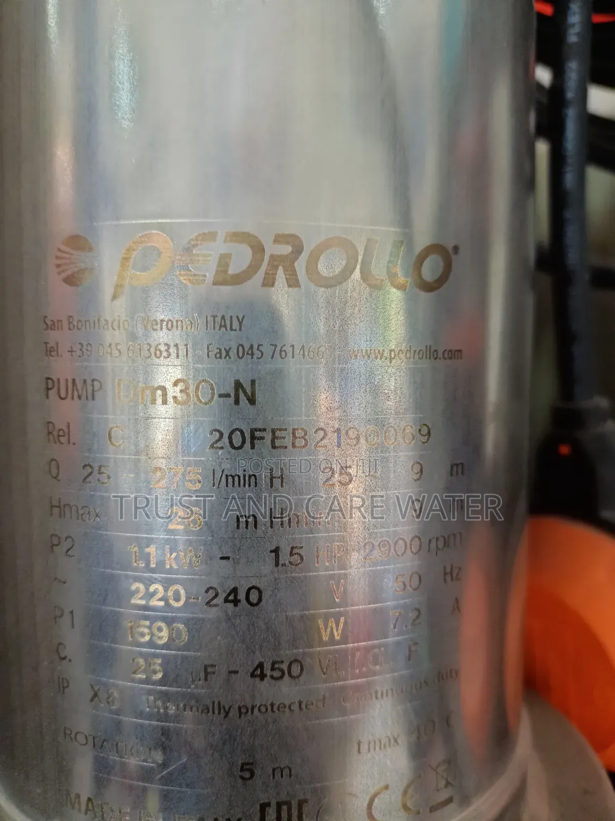Pedrollo Pump 1.5hp (Kibuyu)