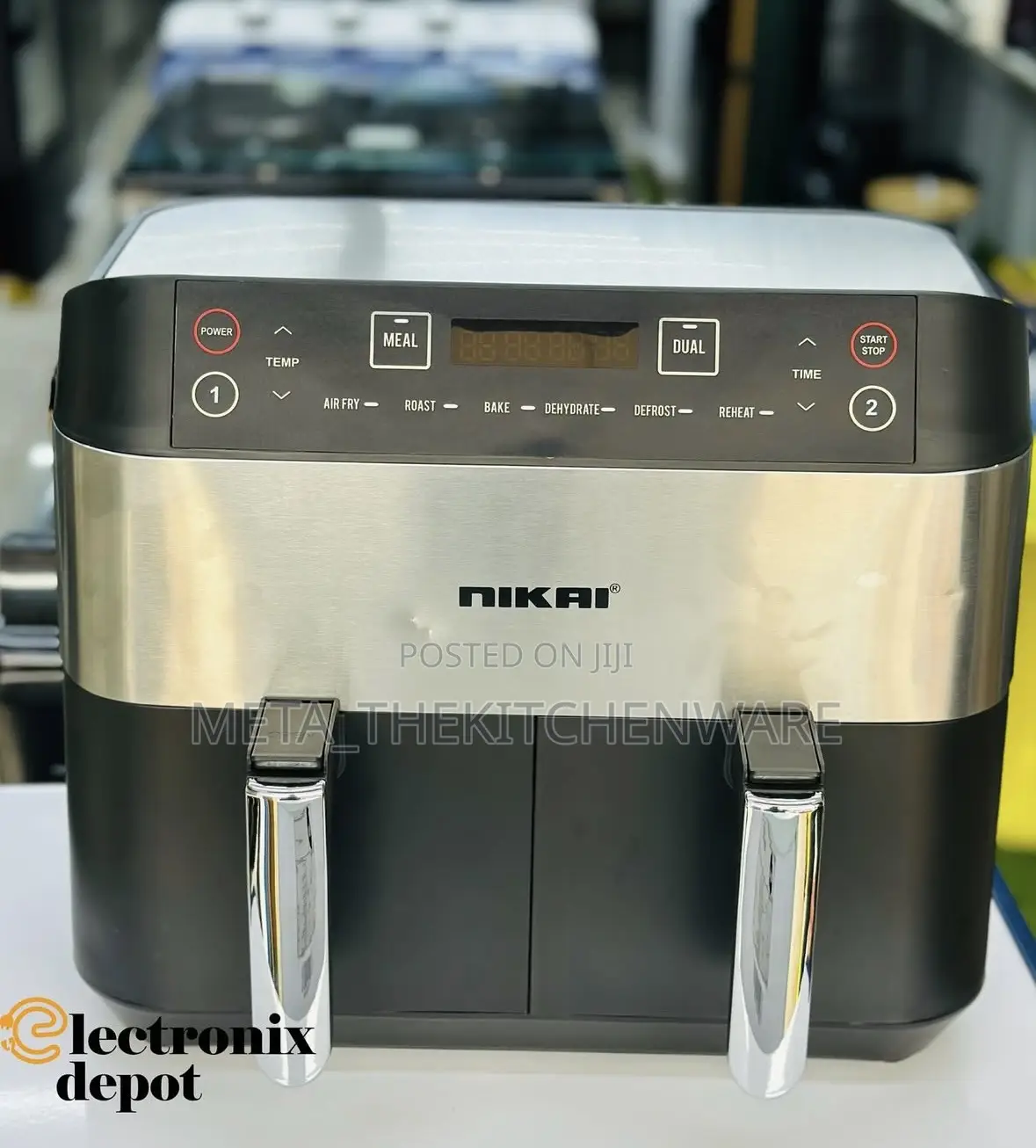 Nikai Dual-Basket Airfryer 8 Litre Naf282x