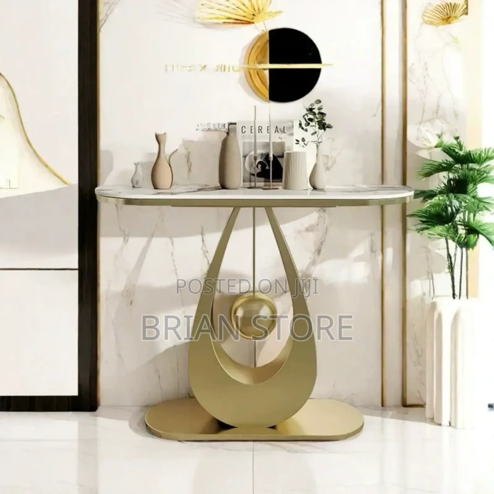 Classic Console Table (Golden Base)