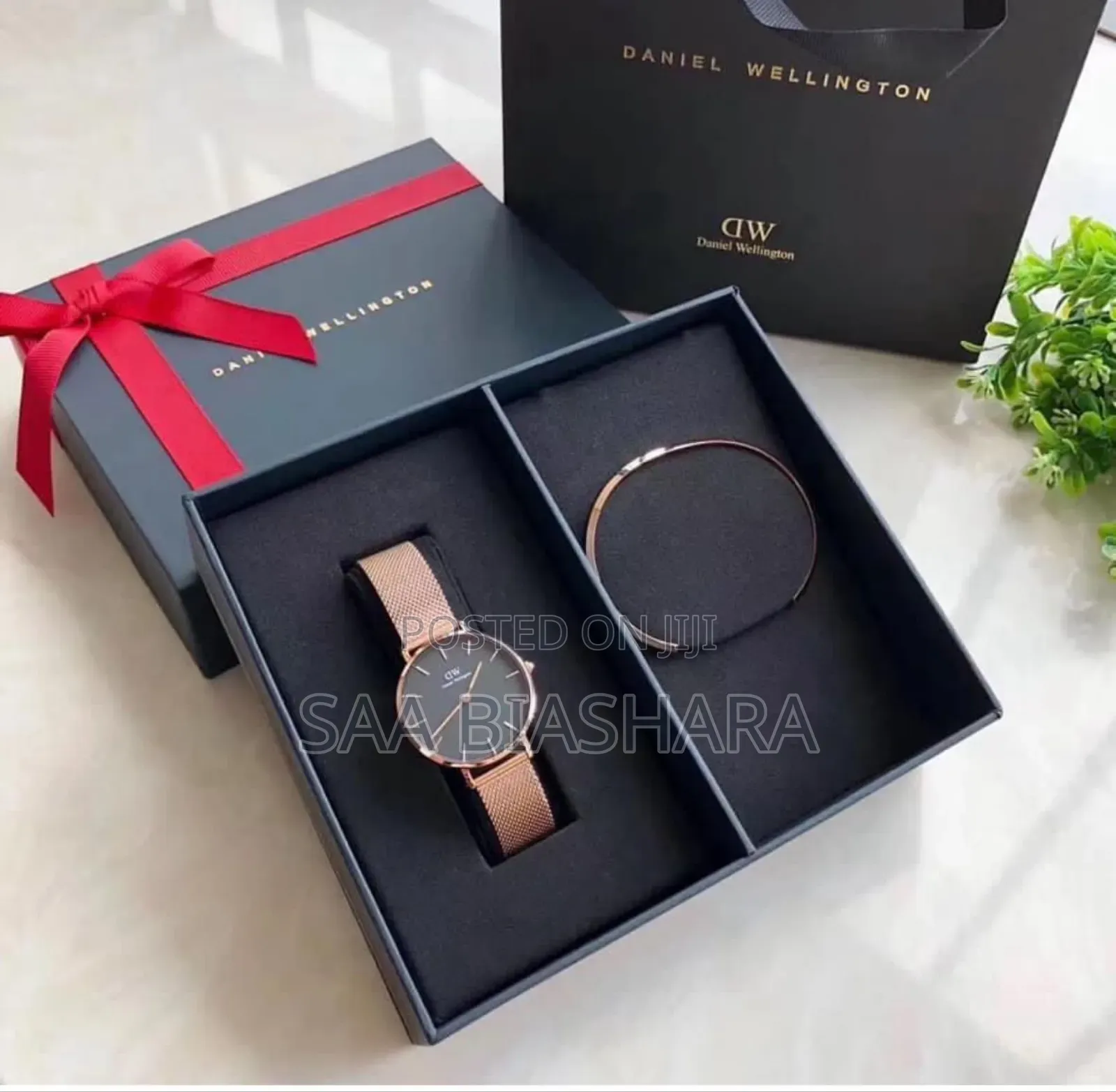 Dw Box Bracelet Full Box Gift Bag Rose Gold and Black