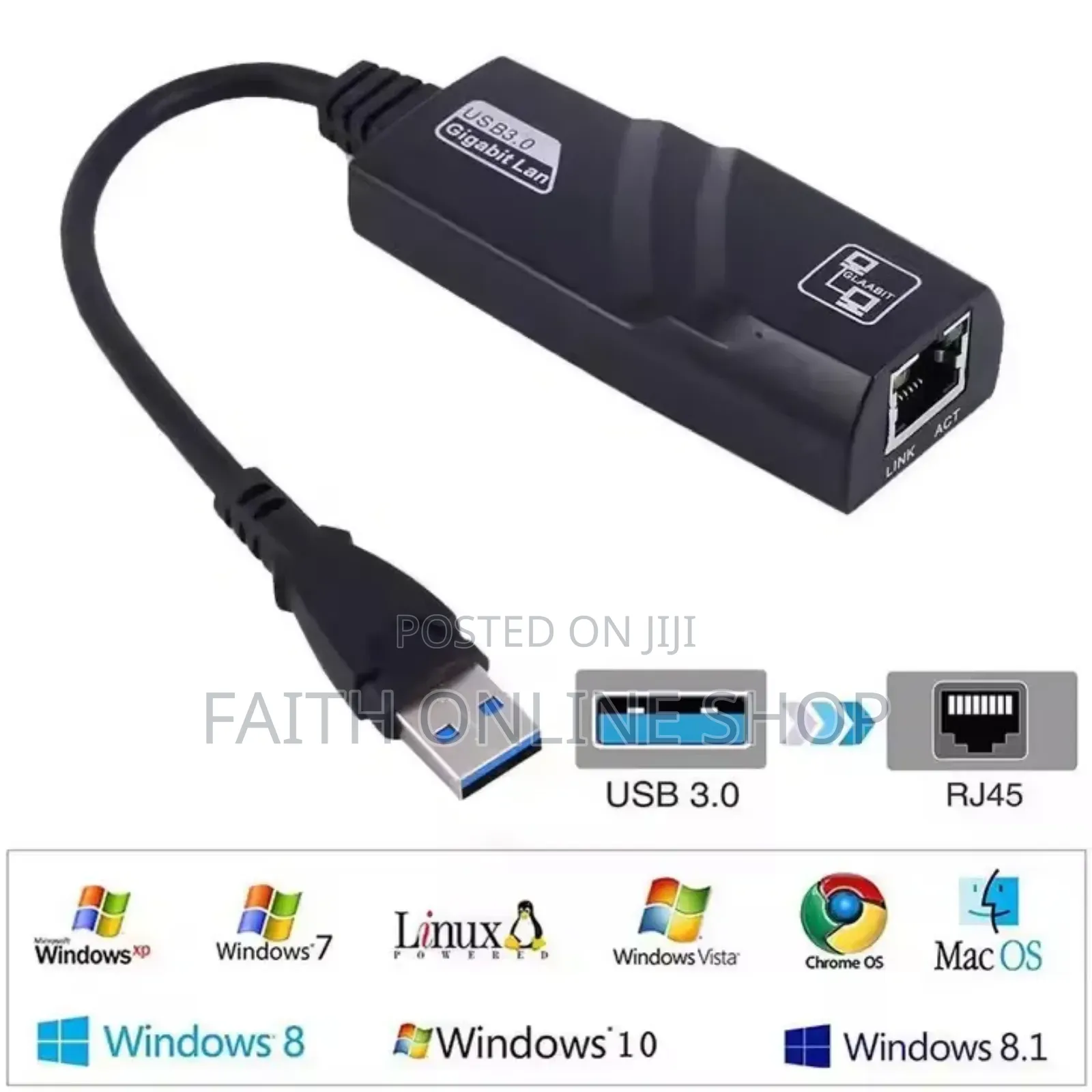 Cantell Usb to Ethernet Adapter Gigabit Network