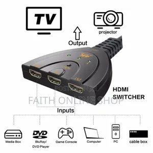  3 Port Hdmi Switcher 3x1 1080p