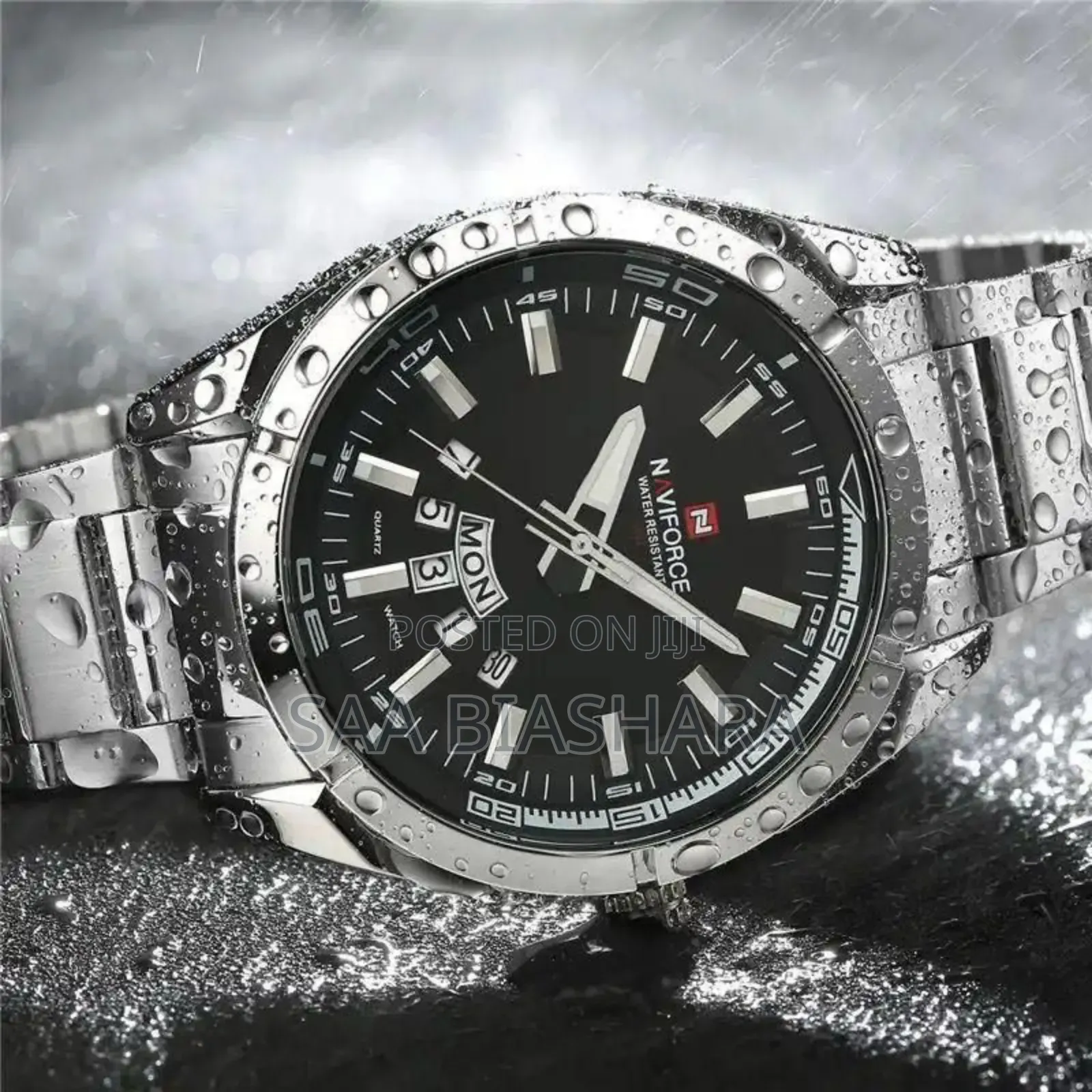 Naviforce Nf9038 Stainless Steel Silver and Black Case